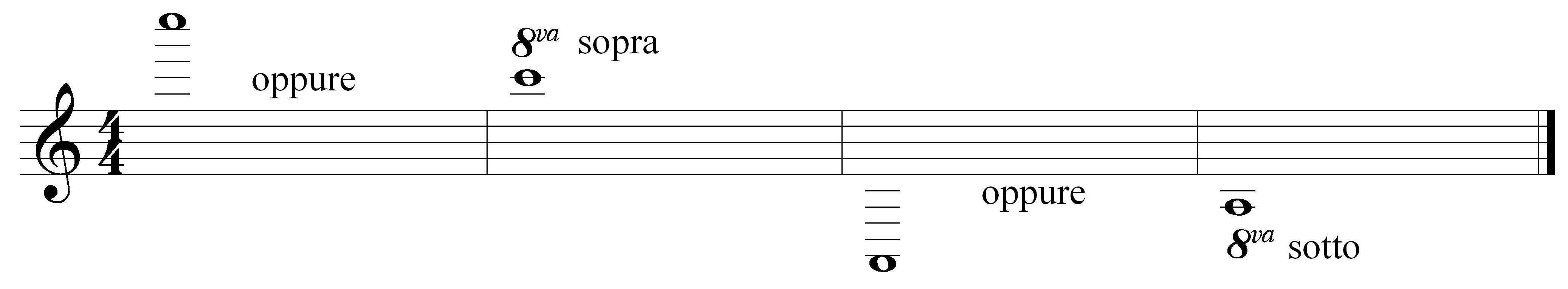 octave above or below
